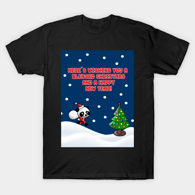 Panda Christmas T-Shirt by Specialstace83